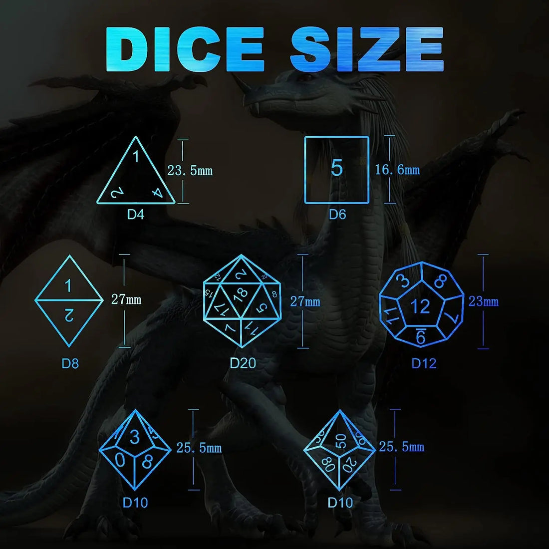 LED Dice Set , DND Dice, Shake to Light Up Colorful Dice, Dungeon and Dragons Dice , Role Playing Dice for D&D Table Games