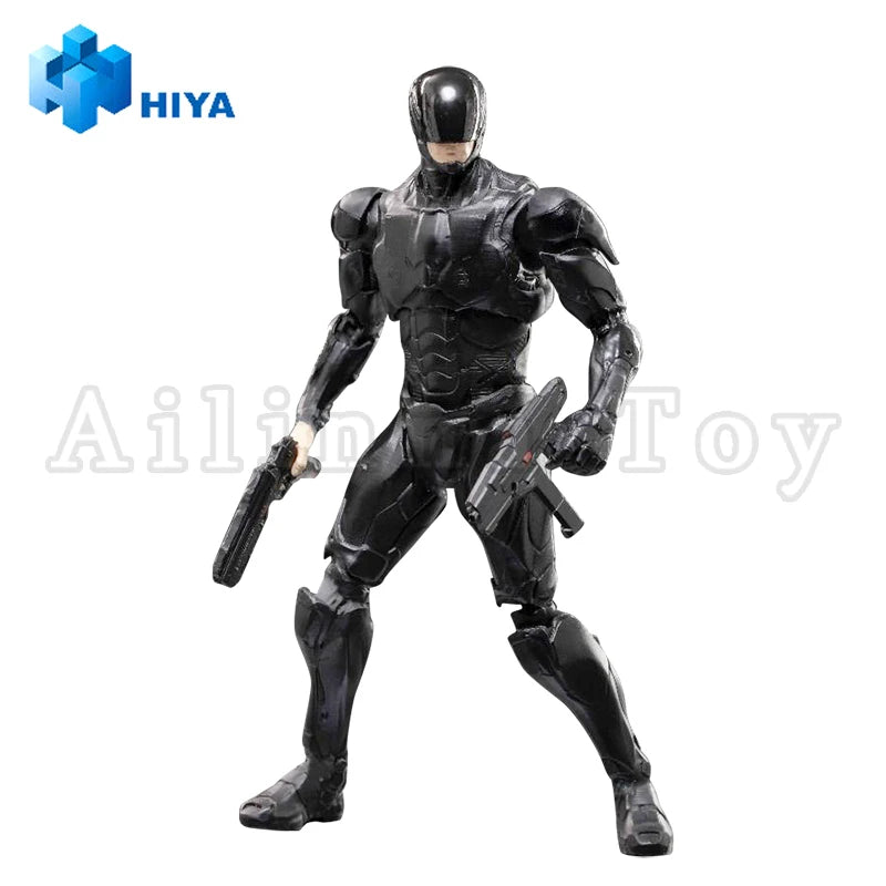 HIYA 1/18 4inch Action Figure Exquisite Mini Series 2014 Black Robocop Anime For Gift Free Shipping