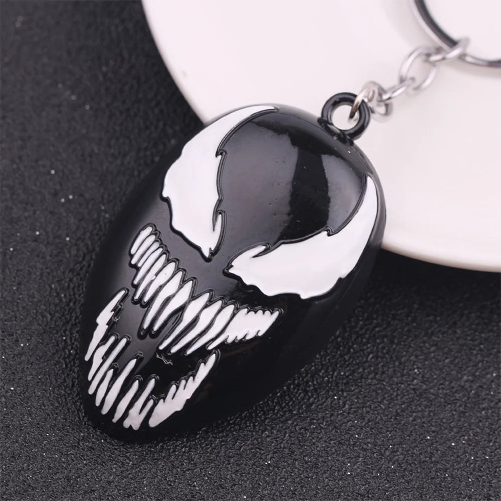 Marvel Superhero Venom Keychain Creative Pendant Key Holder Car Key Chain Backpack Pendant Fashion Accessories Gifts