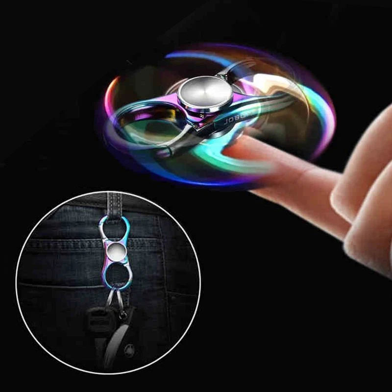 Multifunctional Metal EDC Car Key Chain Pendant Key Ring Fingertip Fidget Spinner Hand Spinner Antistress Toy For Children Gift