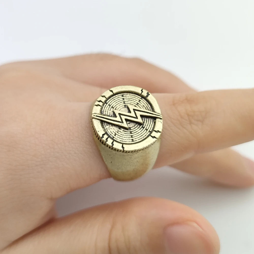 Movie Superhero Flash Barry Allen Cosplay Ring Unisex Fashion Rings Jewelry Accessories Gifts