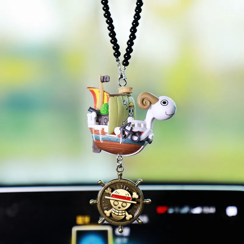 One Pieces Pirates Boat Going Merry/ Thousand Sunny Grand Pirate Ship Car Pendant Action Figure Cartoon Figure Collectible Toy