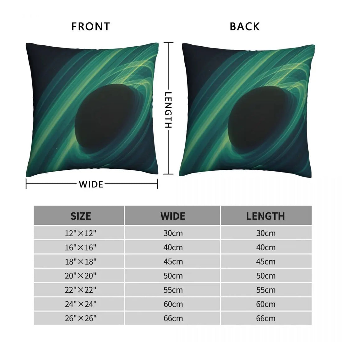 Nebula Sci Fi Space Planet Black Holes Pillowcase Printing Polyester Cushion Cover Decor Throw Pillow Case Cover Square 45X45cm
