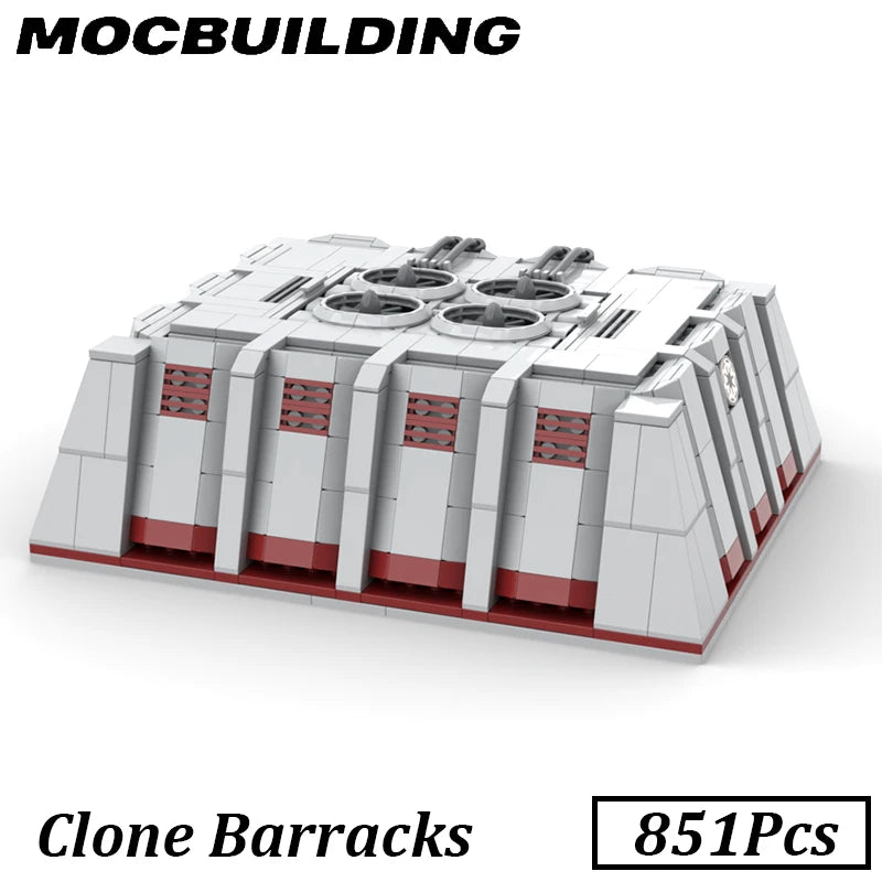 851Pcs Space Battle Star Movie Scene Troop Building Blocks Trooper Barracks Gifts Bricks Toys for Children