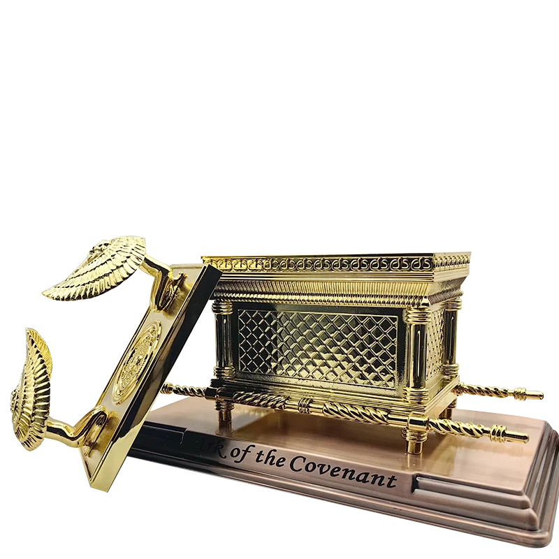 Statue Covenant Cabinet Ark Gold-plated Copper Ornament Jerusalem Jewish Faith Statue Decoration Crafts Jewish Bible Gift