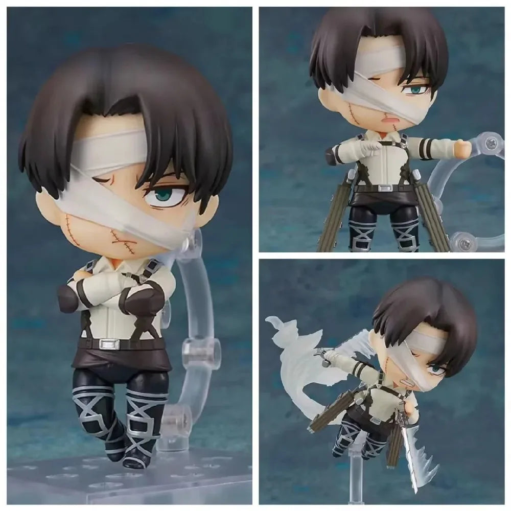 Anime Figure 2002 Attack on Titan Levi·Ackerman Rivaille Action Toys for Children Figure Collector 10cm Birthday Gifts