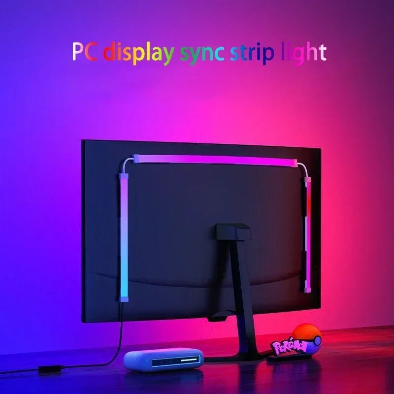 Computer Monitor Screen Color Sync Smart Control LED Strip Light RGB Dream Color DIY Holiday Game Atmosphere Ramadan Decor Lamp