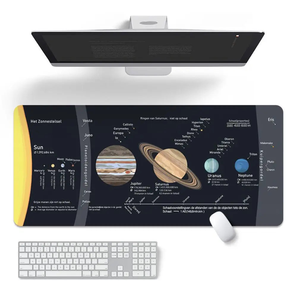 800x400mm Extra Large Mouse Pad Starry Sky Astronaut Gaming Keyboard Mice Mat Lock Edge Rubber Home Office Computer Desk Mat
