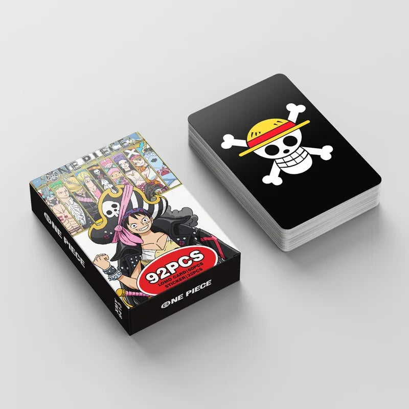 92 pieces of One Piece double-sided LOMO cards, wanted anime, coated paper high-definition photo cards commemorative edition