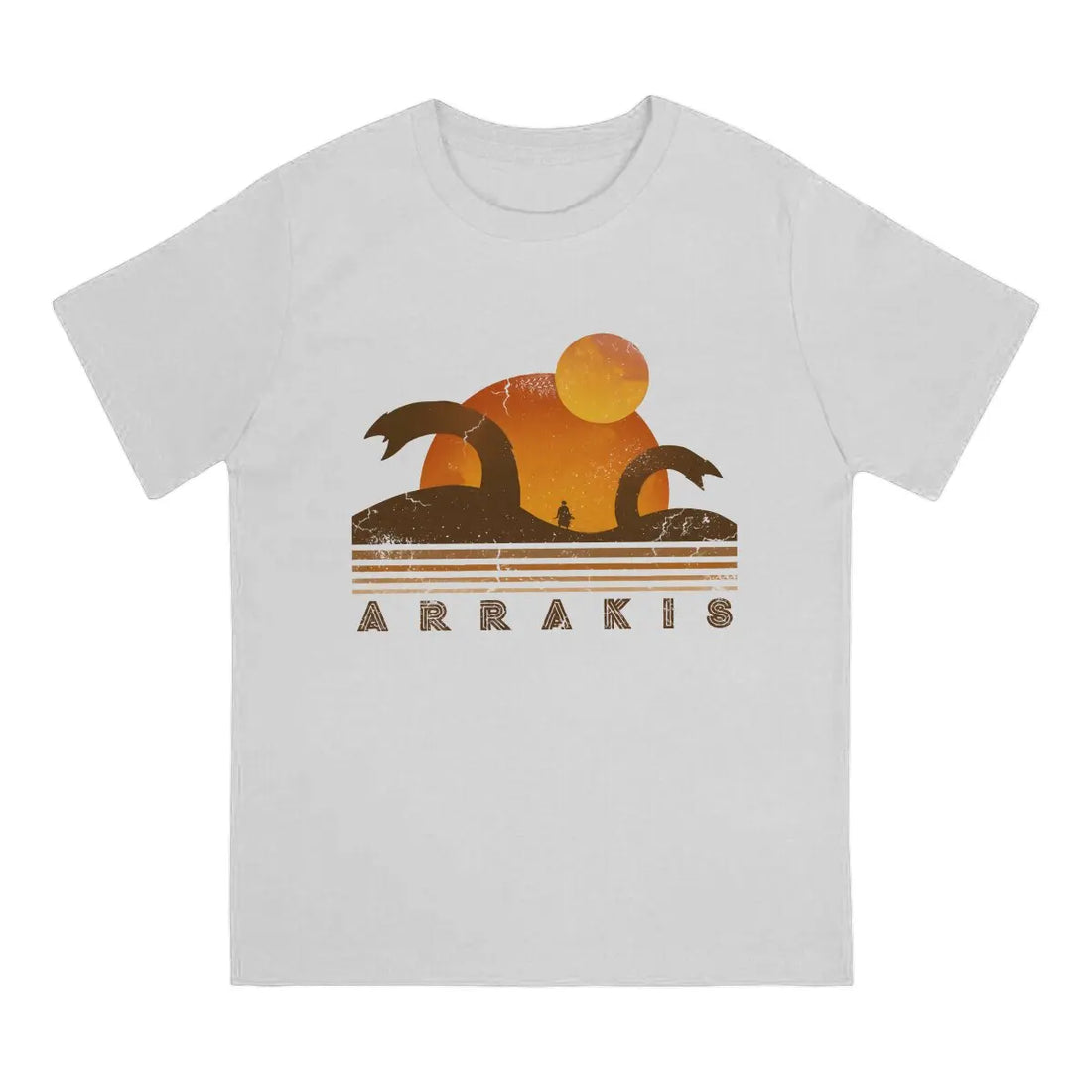 Arrakis Aged Men TShirt Dune Chronicles Sci-Fi Movie Crewneck Tops Polyester T Shirt Humor Gift Idea