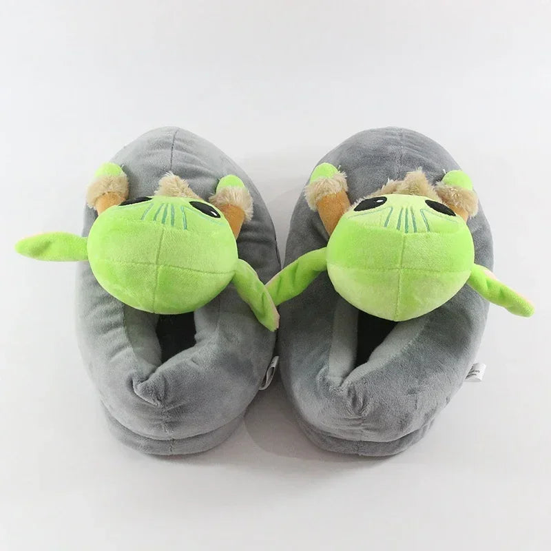 Disney Baby Yoda Stuffed Toys Mandalorian Slippers Keep Warm Indoor Home Winter Plush Shoes Slippers Christmas Gift