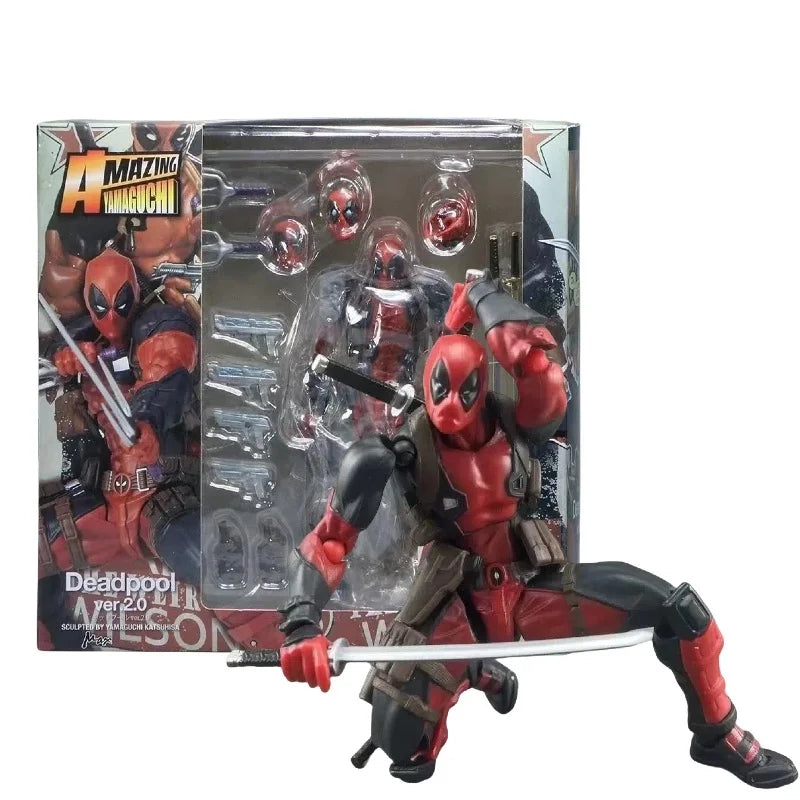 Deadpool & Wolverine Action Figure Toy PVC Deadpool Doll Movable Figure Collection Model Doll Toy Figurine For Kid Birthday Gift