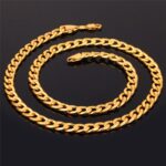 Chain Bracelet Chain Necklace For Men's Women's Party Gift Daily Rose Gold Platinum Plated Gold Plated Cuban Gold Silver Rose Gold dress to impress