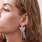 Earrings Tassel Fringe Leaf Earrings Jewelry Silver For Daily