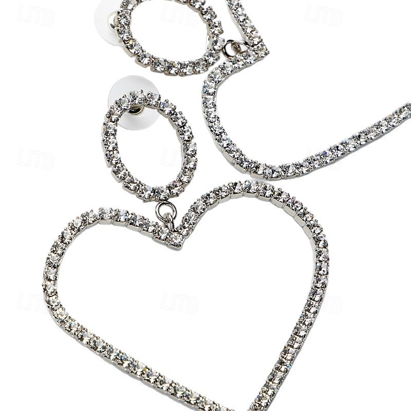 LtJ62810031_1 Stud Earrings Classic Sweet Heart Earrings Jewelry Silver For Prom - Image 1
