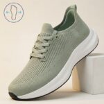 Men's Sporty Casual Daily Knit Lightweight Comfortable Slip Resistant Lace-up Green All Seasons