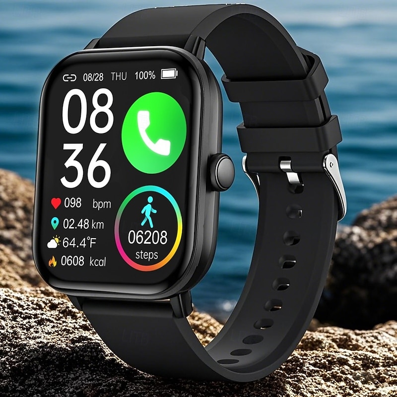 LtT62810005_1 iMosi G42 Smart Watch 1.83 inch Smartwatch Fitness Running Watch Bluetooth Pedometer Call Reminder Activity Tracker Compatible with Android iOS Unisex Hands-Free Calls Waterproof Media Control IP 67 - Image 1