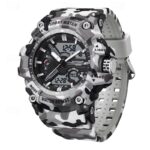 SANDA Men Digital Watch Outdoor Sports Fashion Casual Luminous Stopwatch Alarm Clock Waterproof TPU Watch