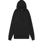 Spring and Autumn Drop-Shoulder Loose Polyester Solid Color Hooded Sweatshirt