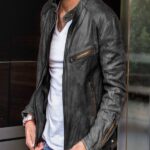 Men Leather Jacket Bomber Motorcycle Biker Jackets