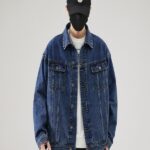 Men's Jacket Workwear American Style Versatile Retro Blue Coat
