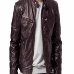 Men Leather Jacket Bomber Motorcycle Biker Jackets