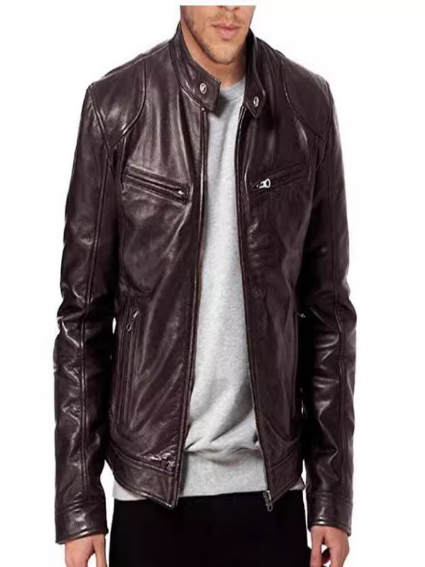 O1CN01qii60M1ll13iMPX3L_!!2216232604858-0-cib Men Leather Jacket Bomber Motorcycle Biker Jackets - Image 1